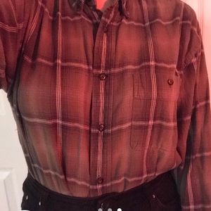 Green vintage flannel